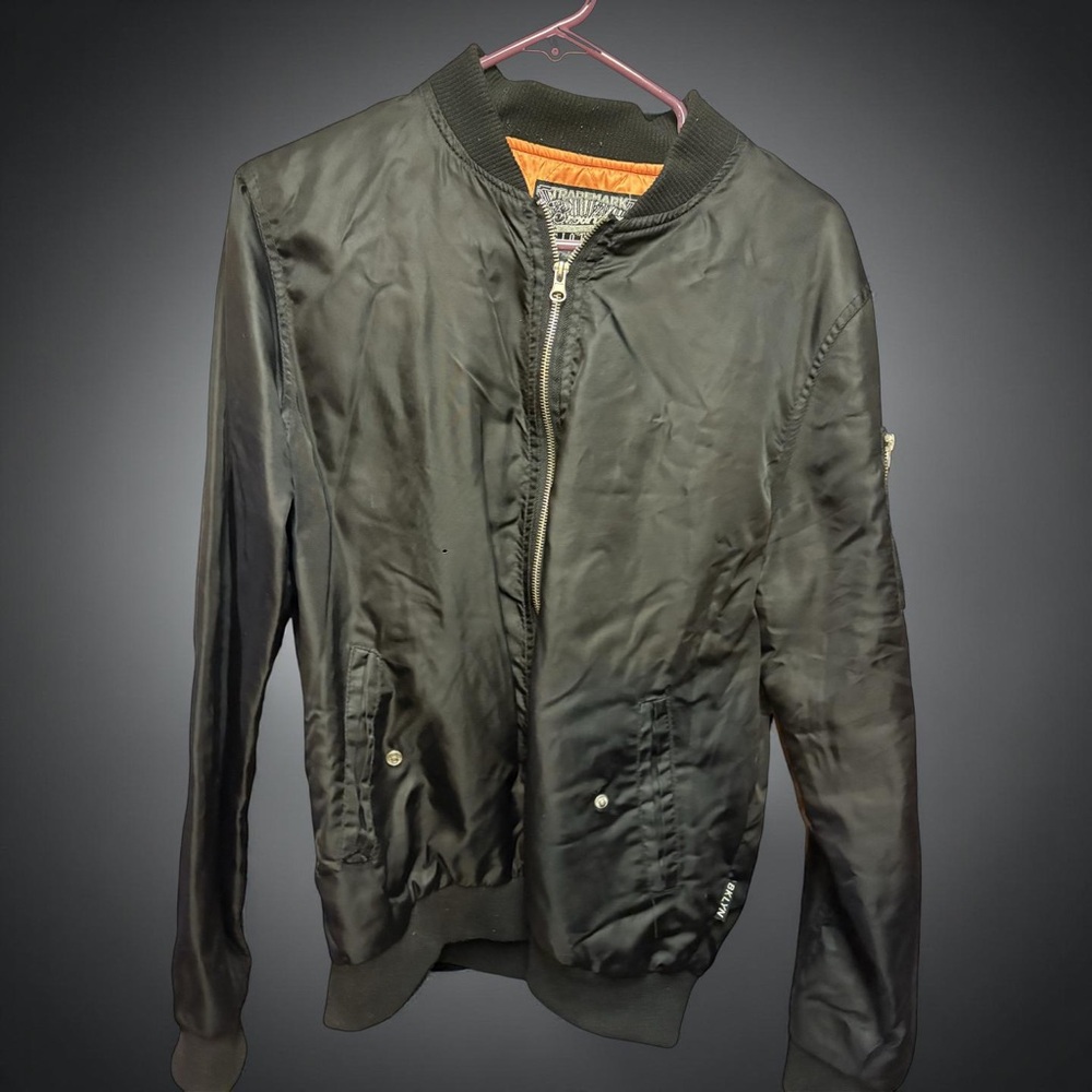 Trademark Brooklyn Cloth MFG Co Bomber Jacket Mens Army Black Size‎ M